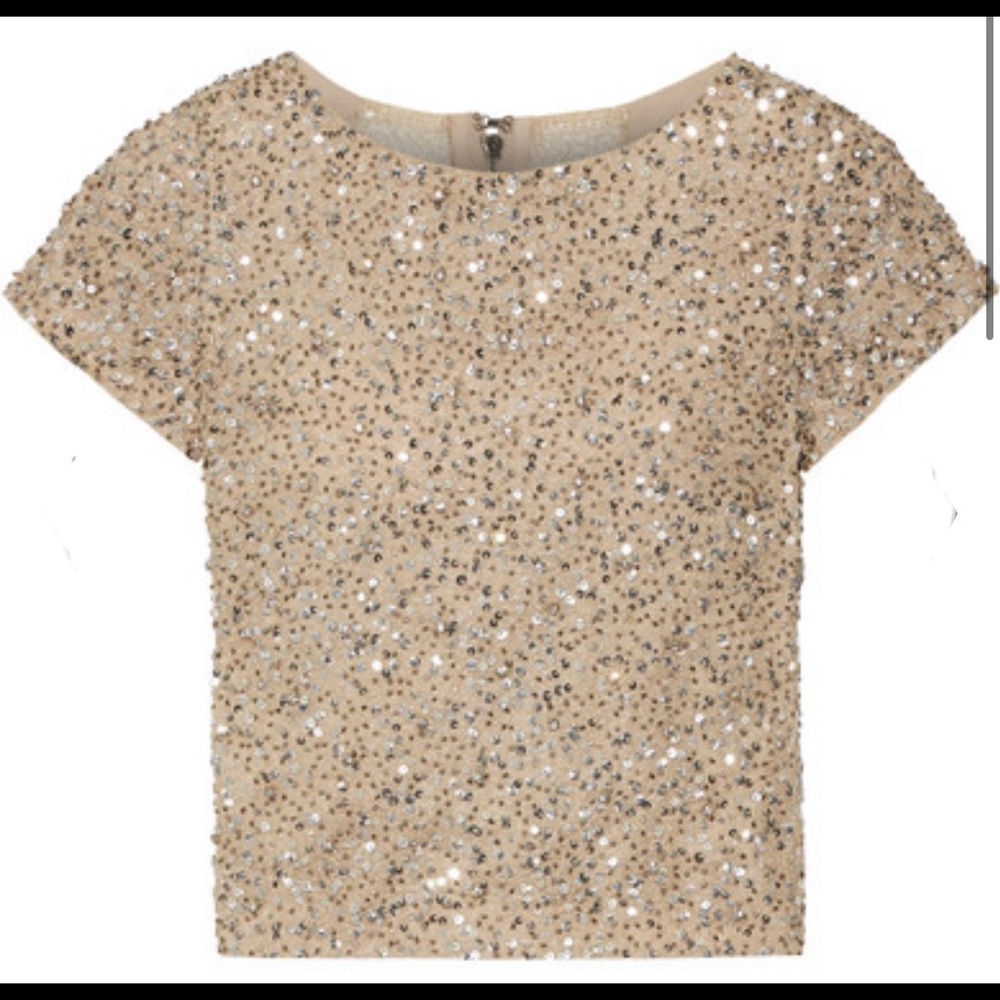 Alice Olivia Kelli embellished tulle Top BNWT  4